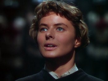 Movie still from “Joan of Arc” (1948), directed by Victor Fleming – A person with short hair; Close Up shot, Low angle