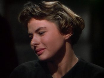 Movie still from “Joan of Arc” (1948), directed by Victor Fleming – A person with short hair; Close Up shot, Over the shoulder angle