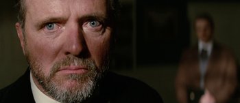 Movie still from “Jonah Hex” (2010), directed by Jimmy Hayward – A person with a beard; Close Up shot, Low angle