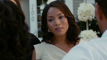 Movie still from “Jumping the Broom” (2011), directed by Salim Akil – A woman in a white dress; Close Up shot, Over the shoulder angle