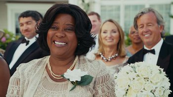 Movie still from “Jumping the Broom” (2011), directed by Salim Akil – A group of people standing next to each other; Close Up shot, Over the shoulder angle