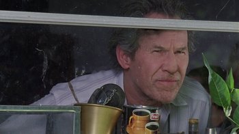 Movie still from “Junebug” (2005), directed by Phil Morrison – A person looking out of a car window; Close Up shot, Low angle