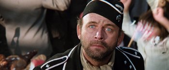 Movie still from “Kelly's Heroes” (1970), directed by Brian G. Hutton – A person wearing a hat; Close Up shot, Low angle