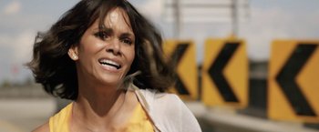 Movie still from “Kidnap” (2017), directed by Luis Prieto – A person with long black hair; Close Up shot, High angle