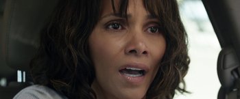 Movie still from “Kidnap” (2017), directed by Luis Prieto – Halle berry's face as she stares into the camera; Close Up shot, High angle