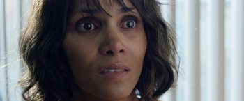 Movie still from “Kidnap” (2017), directed by Luis Prieto – A woman's eyes and face; Close Up shot, Overhead angle