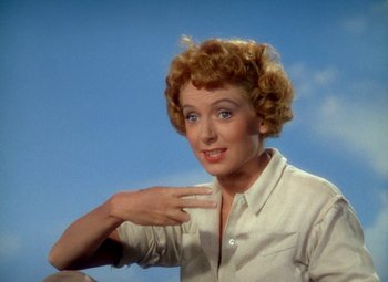 Movie still from “King Solomon's Mines” (1950), directed by Andrew Marton – A person with a hand gesture; Close Up shot, Low angle
