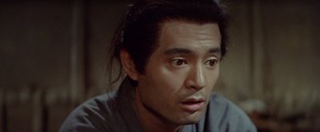 Movie still from “Kwaidan” (1964), directed by Masaki Kobayashi – A person with long black hair; Close Up shot, High angle