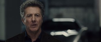 Movie still from “Last Chance Harvey” (2008), directed by Joel Hopkins – A person wearing a suit and tie; Close Up shot, Over the shoulder angle