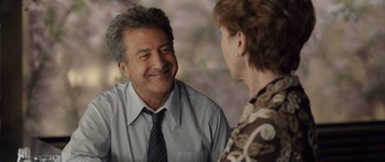 Movie still from “Last Chance Harvey” (2008), directed by Joel Hopkins – A man and a woman talking to each other; Close Up shot, Over the shoulder angle