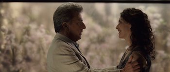 Movie still from “Last Chance Harvey” (2008), directed by Joel Hopkins – A man and a woman talking to each other; Close Up shot, Over the shoulder angle