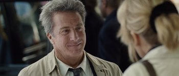 Movie still from “Last Chance Harvey” (2008), directed by Joel Hopkins – An older man wearing a jacket and a tie; Close Up shot, Over the shoulder angle