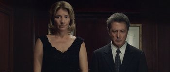 Movie still from “Last Chance Harvey” (2008), directed by Joel Hopkins – A man and a woman standing next to each other; Medium shot, Low angle
