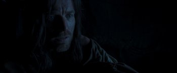 Movie still from “Last Days in the Desert” (2015), directed by Rodrigo García – A person with long black hair; Close Up shot, Over the shoulder angle