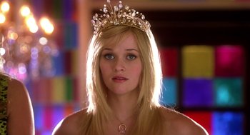 Movie still from “Legally Blonde 2: Red, White & Blonde” (2003), directed by Charles Herman-Wurmfeld – A person wearing a tiara; Close Up shot, Low angle