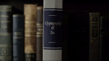 Movie still from “A Series of Unfortunate Events” (2004), directed by Brad Silberling – The cover of cryptography and you; Extreme Close Up shot, High angle