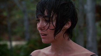 Movie still from “Let's Scare Jessica to Death” (1971), directed by John D. Hancock – A person with wet hair; Close Up shot, Low angle