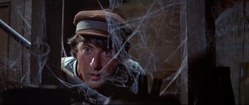 Movie still from “Little Big Man” (1970), directed by Arthur Penn – A person wearing a hat and looking at the camera; Close Up shot, Low angle