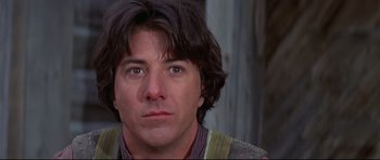 Movie still from “Little Big Man” (1970), directed by Arthur Penn – A man's face in a movie scene; Close Up shot, Low angle