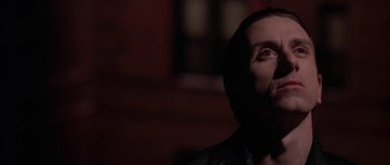 Movie still from “Little Odessa” (1994), directed by James Gray – A person wearing a black jacket; Close Up shot, Low angle