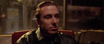 Movie still from “Little Odessa” (1994), directed by James Gray – A person wearing a leather jacket; Close Up shot, Low angle