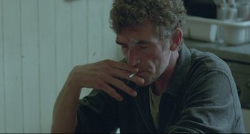 Movie still from “Looking for Eric” (2009), directed by Ken Loach – A person smoking a cigarette; Close Up shot, Over the shoulder angle