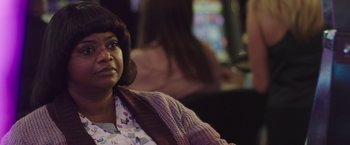 Movie still from “Ma” (2019), directed by Tate Taylor – A person sitting in a chair; Close Up shot, Over the shoulder angle