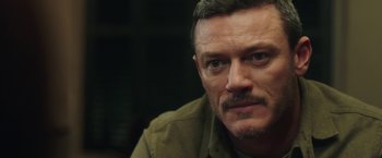 Movie still from “Ma” (2019), directed by Tate Taylor – A person with a beard; Close Up shot, Over the shoulder angle