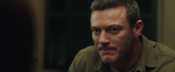 Movie still from “Ma” (2019), directed by Tate Taylor – A person with a beard; Close Up shot, Over the shoulder angle