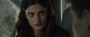 Movie still from “Ma” (2019), directed by Tate Taylor – A person with long hair; Close Up shot, Over the shoulder angle