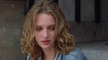 Movie still from “Mad Dog and Glory” (1993), directed by John McNaughton – A person wearing a jean jacket; Close Up shot, Low angle