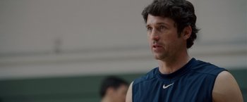 Movie still from “Made of Honor” (2008), directed by Paul Weiland – A basketball player wearing a blue shirt; Close Up shot, Over the shoulder angle