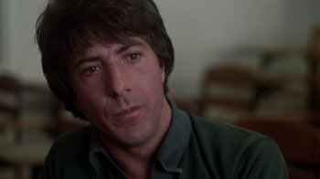 Movie still from “Marathon Man” (1976), directed by John Schlesinger – A person wearing a green shirt; Close Up shot, Low angle