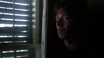 Movie still from “Marathon Man” (1976), directed by John Schlesinger – A person looking out of a window; Close Up shot, Low angle