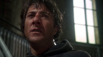 Movie still from “Marathon Man” (1976), directed by John Schlesinger – A person wearing a jacket; Close Up shot, Low angle