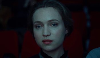 Movie still from “Martin Eden” (2019), directed by Pietro Marcello – A person with short hair; Close Up shot, High angle