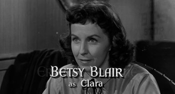 Movie still from “Marty” (1955), directed by Delbert Mann – A black - and - white photo of a woman in a black and white image; Close Up shot, High angle