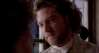 Movie still from “Frankenstein” (1994), directed by Kenneth Branagh – A person with a beard; Close Up shot, Over the shoulder angle