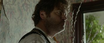 Movie still from “Me and Earl and the Dying Girl” (2015), directed by Alfonso Gomez-Rejon – A person with a beard; Close Up shot, Low angle