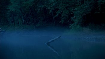 Movie still from “Mean Creek” (2004), directed by Jacob Estes – A body of water in the middle of the night; Extreme Wide shot, High angle
