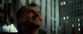 Movie still from “Michael Clayton” (2007), directed by Tony Gilroy – A person looking up at the sky; Close Up shot, Low angle