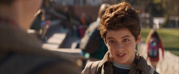 Movie still from “Middle School: The Worst Years of My Life” (2016), directed by Steve Carr – A person wearing a jacket; Close Up shot, Over the shoulder angle