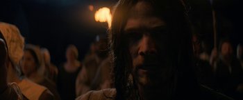 Movie still from “Fear Street: Part Three - 1666” (2021), directed by Leigh Janiak – A person with long hair; Close Up shot, Over the shoulder angle