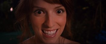 Movie still from “Mike and Dave Need Wedding Dates” (2016), directed by Jake Szymanski – A woman's eyes and mouth; Extreme Close Up shot, Overhead angle