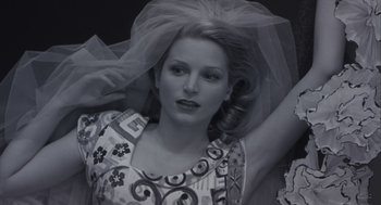 Movie still from “Monkeybone” (2001), directed by Henry Selick – A woman with a veil on her head; Close Up shot, High angle