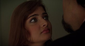 Movie still from “Monsoon Wedding” (2001), directed by Mira Nair – A person looking up at the sky; Extreme Close Up shot, Over the shoulder angle