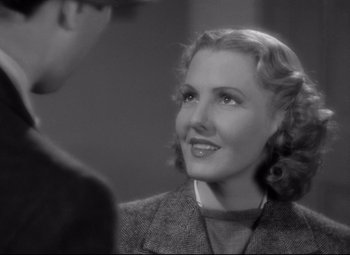 Movie still from “Mr. Smith Goes to Washington” (1939), directed by Frank Capra – An old photo of a man and a woman talking to each other; Close Up shot, Over the shoulder angle