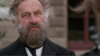 Movie still from “Mrs. Brown” (1997), directed by John Madden – An older man with a beard and a suit; Close Up shot, Low angle