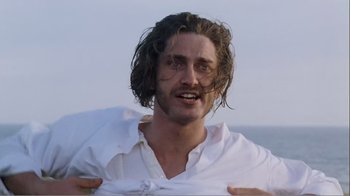 Movie still from “Mrs. Brown” (1997), directed by John Madden – A person wearing a white shirt; Close Up shot, Low angle