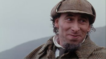 Movie still from “Mrs. Brown” (1997), directed by John Madden – A person wearing a hat and a scarf; Close Up shot, Low angle